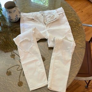 White free people jeans